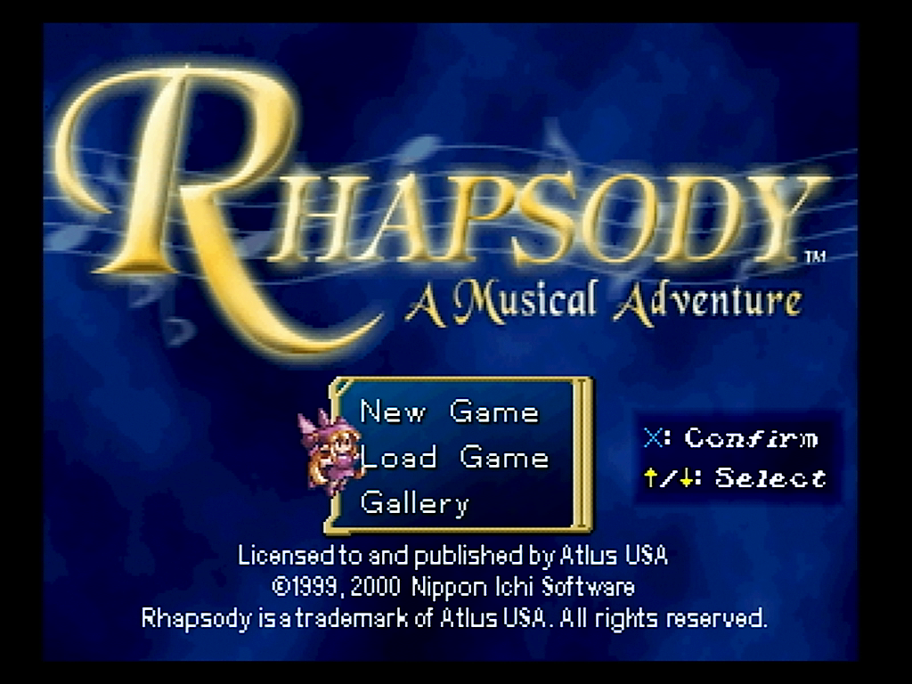 Rhapsody Title Screen